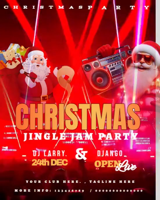 Christmas carol template design, Instagram Portrait