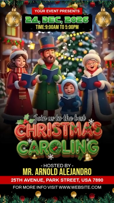 Christmas Caroling Template | PosterMyWall