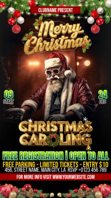 Christmas Caroling Party Template | PosterMyWall