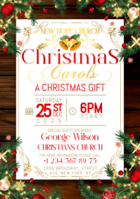 Christmas Carols A2 template