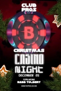 Christmas Casino Night โปสเตอร์ template