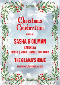 Christmas Celebration A4 flyer template
