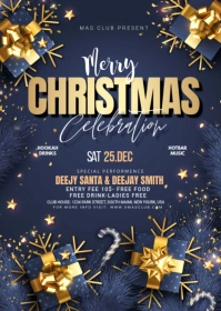 Christmas Celebration Ad A6 template