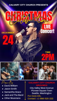 Christmas Celebration Concert Flyer Facebook Story template