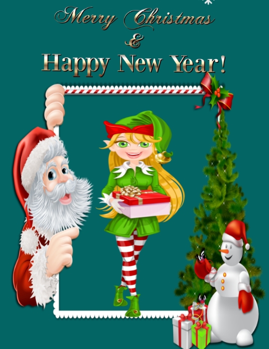 Christmas celebration Folheto (US Letter) template