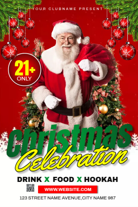 Christmas Celebration Plakat template