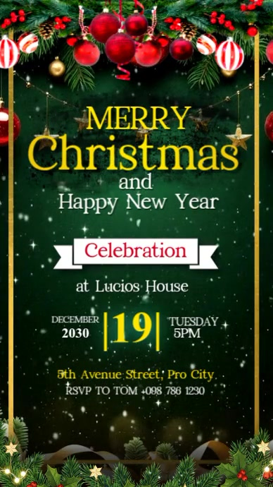 CHRISTMAS CELEBRATION Reel Instagram template