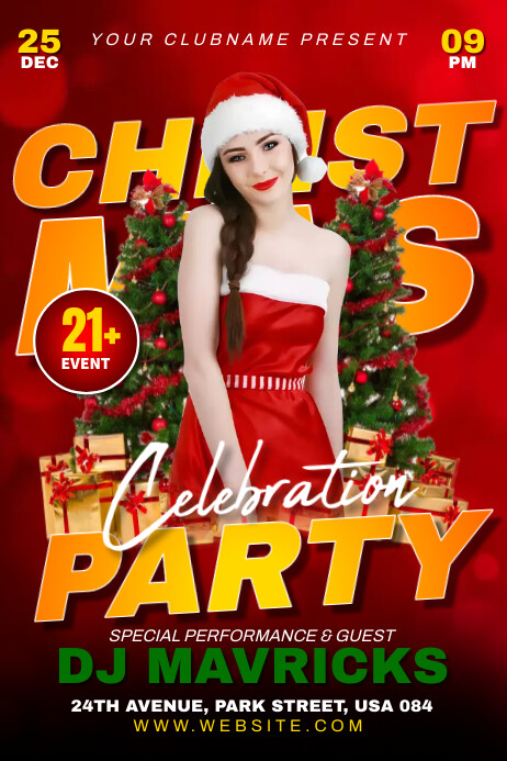 Christmas Celebration Poster template