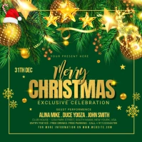 Christmas Celebration flyer Квадрат (1 : 1) template