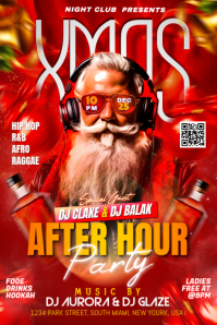 Christmas Celebration Party Flyer Banner 4' × 6' template