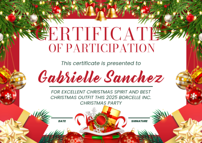 Christmas Certificate Ads A4 template