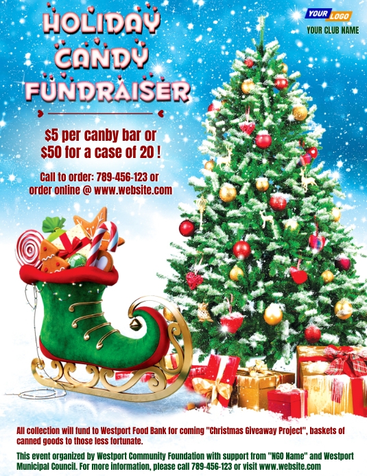 Christmas Charity Fundraiser Flyer Design Template PosterMyWall