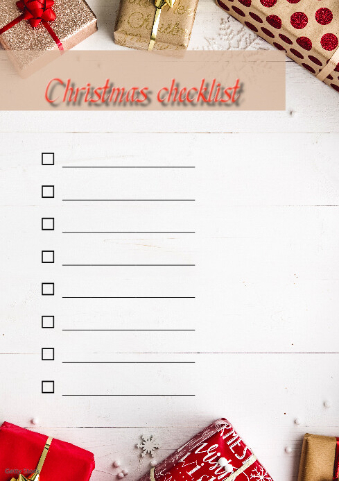 December Checklist Template Christmas checklist Template | PosterMyWall