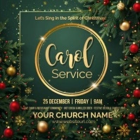 Christmas church,carol service Square (1:1) template