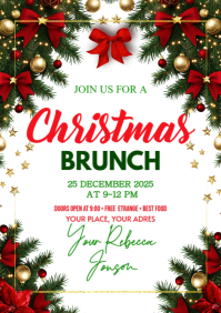 Christmas Church Brunch A1 template