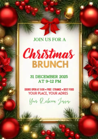Christmas Church Brunch A2 template