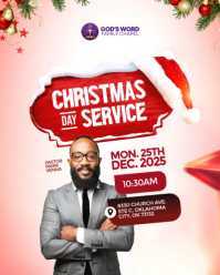 christmas church Instagram Portrait template