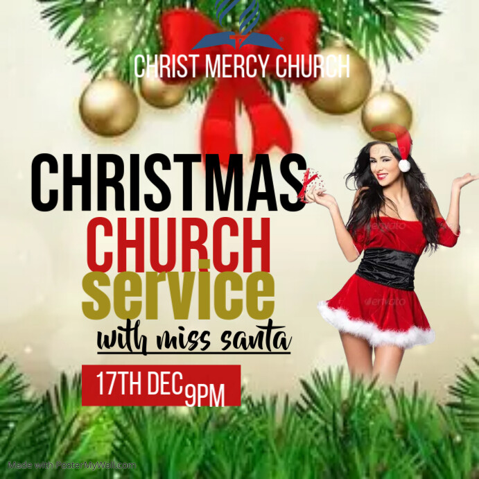 Christmas church Template | PosterMyWall