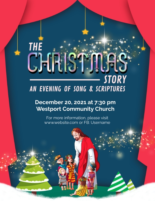 Christmas Church Event Flyer template