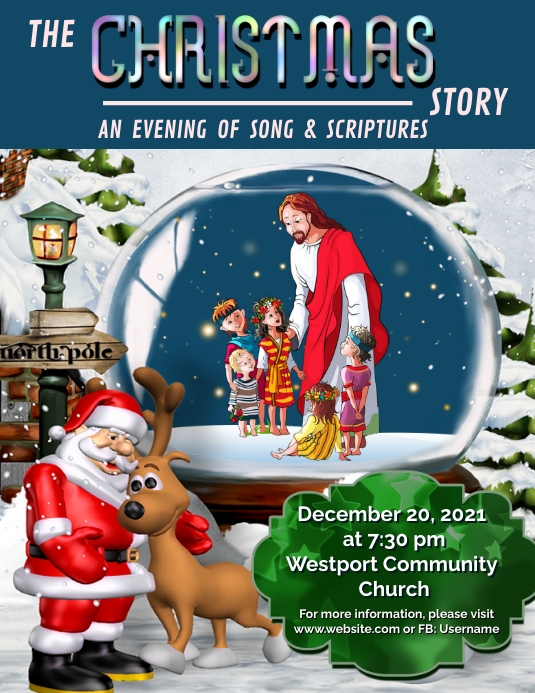 Christmas Church Event Flyer Template | PosterMyWall