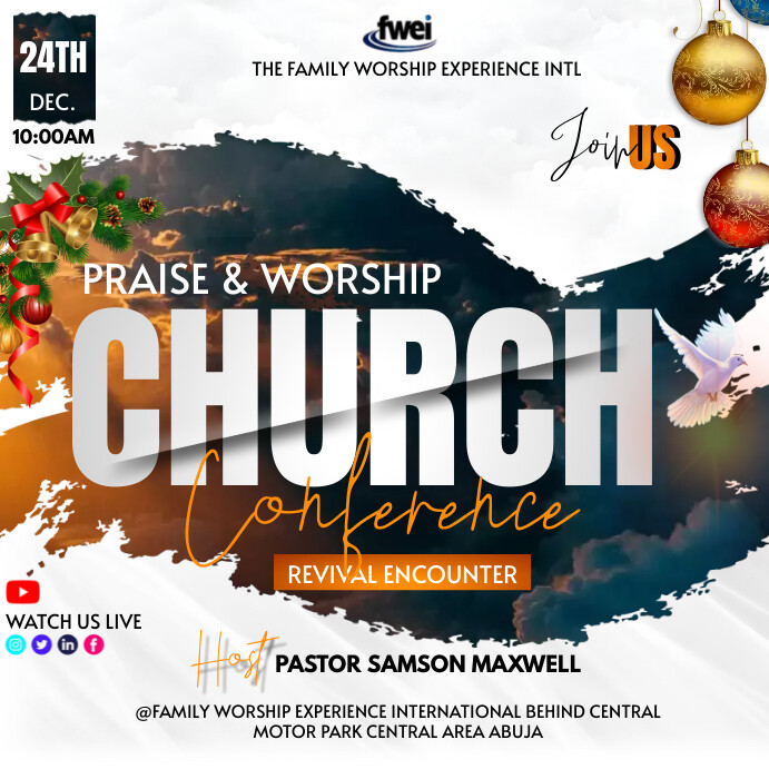 Christmas Church Event Flyer Template | PosterMyWall