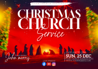 CHRISTMAS CHURCH FLYER A1 template