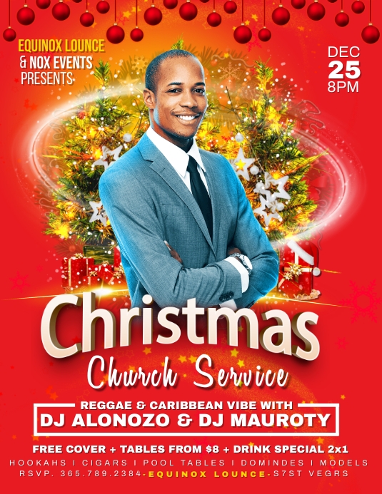 christmas church flyer Template | PosterMyWall