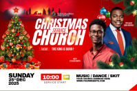 christmas church flyer Label template