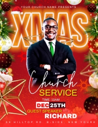 christmas church flyer Template | PosterMyWall