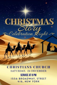 Violet Christmas Story Celebration Banner 4' × 6' Template