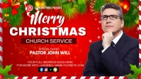 Christmas church service Twitter Post template