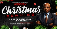 Christmas Church service Facebook Advertensie template