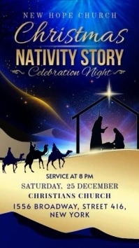 Christmas Church Service Instagram Story Instagram-Story template
