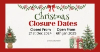 Christmas closure dates Image partagée Facebook template