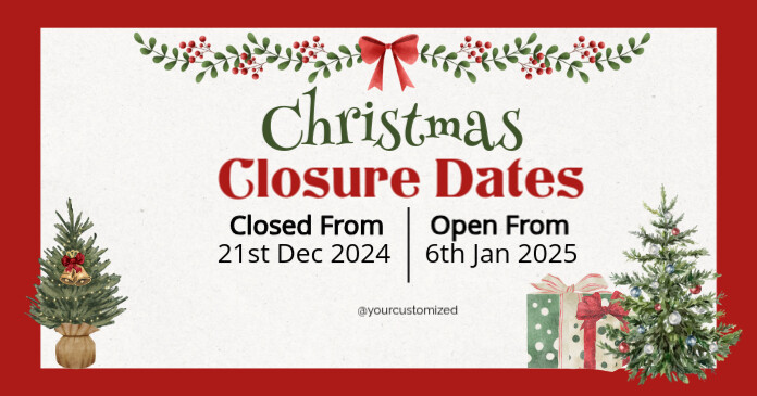 Christmas closure dates Facebook Shared Image template