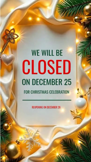Christmas Closure Flyer Instagram Story template
