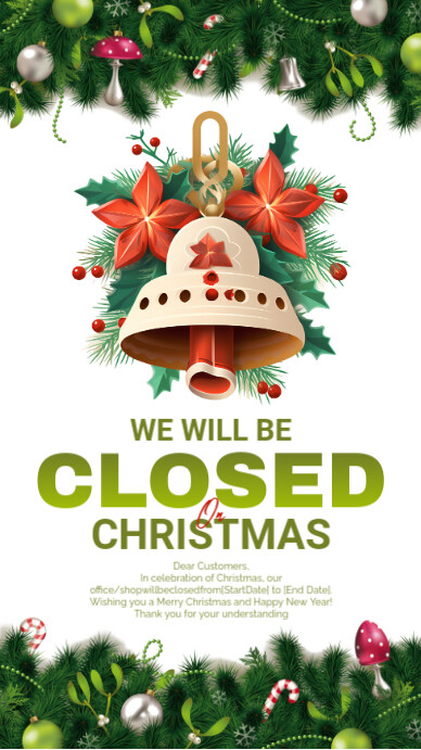 Copy of Christmas Closure Notice | PosterMyWall
