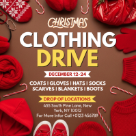 christmas clothing donation Instagram Post template