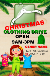 customizable design templates for clothing drive postermywall clothing drive flyers