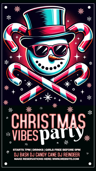 CHRISTMAS CLUB BAR BIKER PARTY TEMPLATE Instagram Story