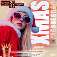 Christmas Club Party Ad Design Template Video Quadrat (1:1)