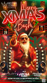 Christmas Club Party Event Ad Design Template Video Instagram-Story