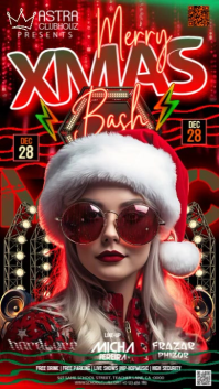 Christmas Club Party Event Ad Design Template Video Instagram Story