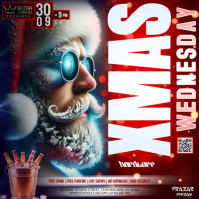 Biały Christmas Club Event Kvadrat Template