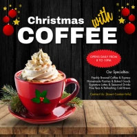 Christmas coffee,coffee menu,event Square (1:1) template