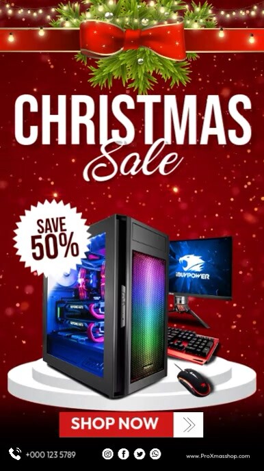 Christmas Computer Sale Template | PosterMyWall