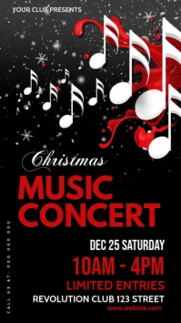 Christmas concert,music concert,event Instagram Story template