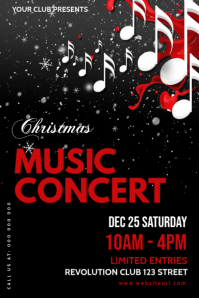 Black Christmas Concert Poster Pinterest Graphic template