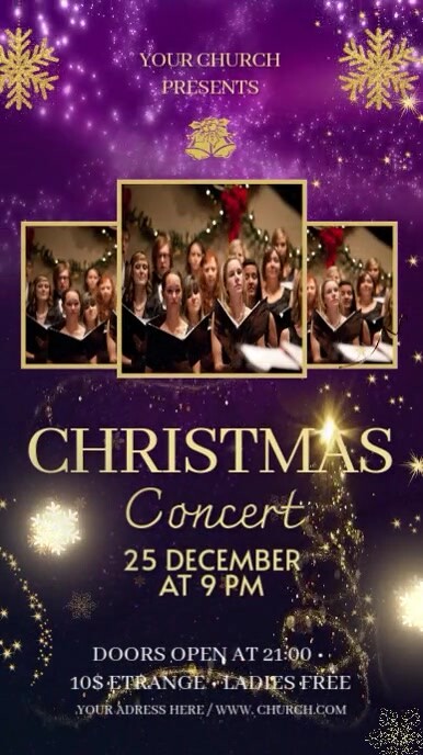 Christmas Concert Digital Display (9:16) template