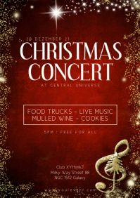 Christmas Concert Event Music Play Show Event A4 template